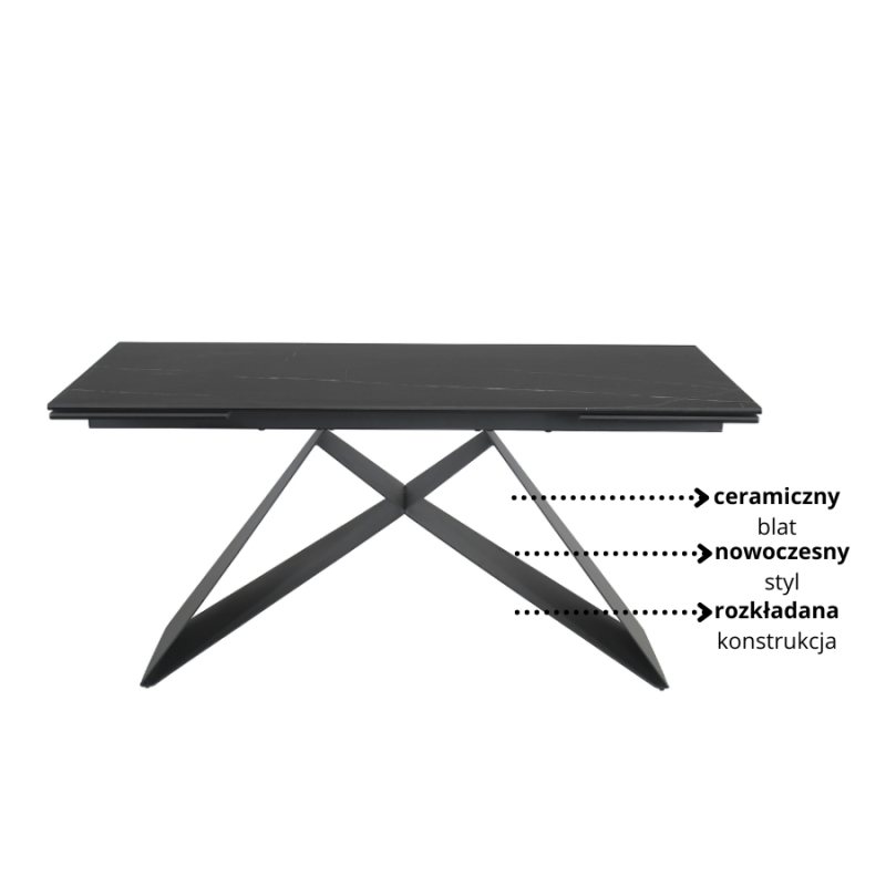 Stół ceramiczny Westin Ceramic sahara noir/czarny