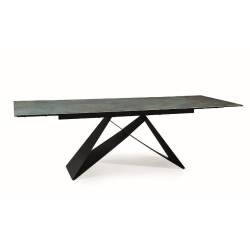 Stół ceramiczny Westin Ceramic turkus ossido verde/czarny