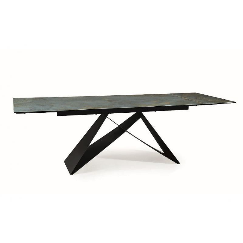 Stół ceramiczny Westin Ceramic turkus ossido verde/czarny