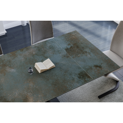 Stół ceramiczny Westin Ceramic turkus ossido verde/czarny