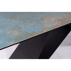 Stół ceramiczny Westin Ceramic turkus ossido verde/czarny