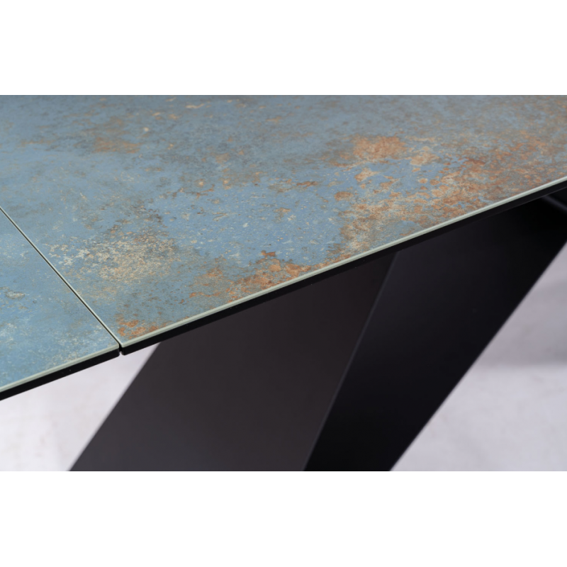 Stół ceramiczny Westin Ceramic turkus ossido verde/czarny