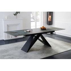 Stół ceramiczny Westin Ceramic turkus ossido verde/czarny