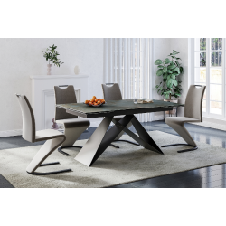 Stół ceramiczny Westin Ceramic turkus ossido verde/czarny