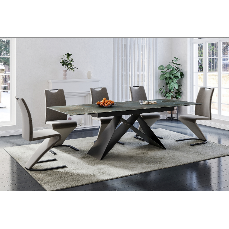 Stół ceramiczny Westin Ceramic turkus ossido verde/czarny