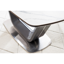 Ceramiczny stół Armani Ceramic biały efekt marmuru/czarny mat