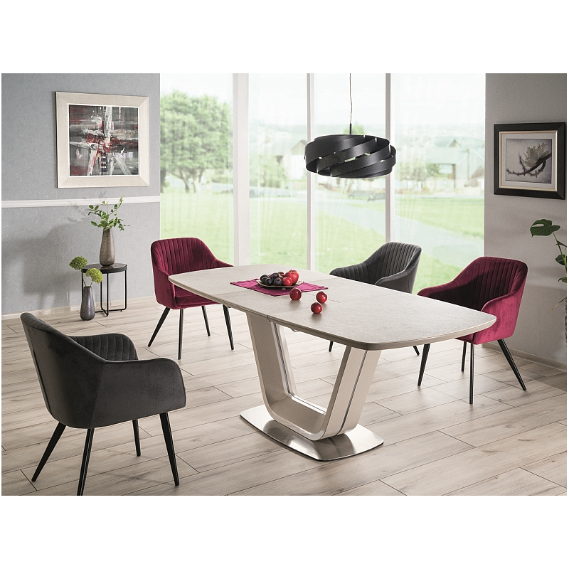 Ceramiczny stół Armani Ceramic szary efekt marmuru/szary mat