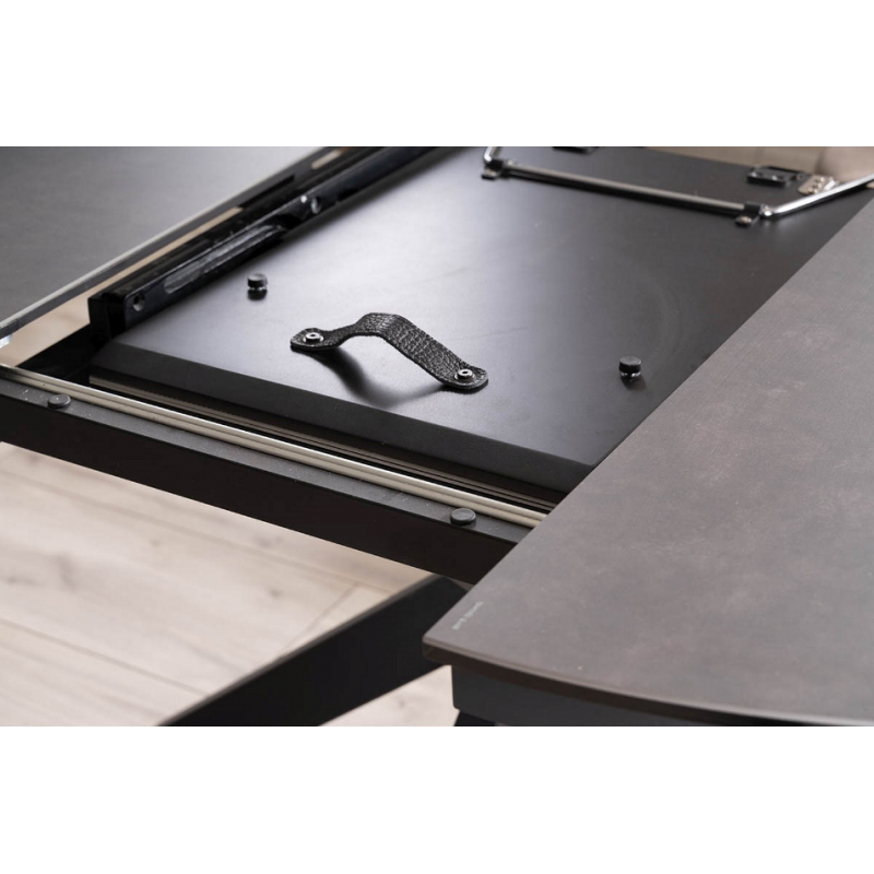 Nowoczesny stół Porto Ceramic ciemny szary/czarny mat