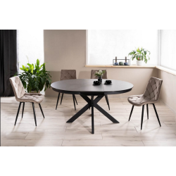 Nowoczesny stół Porto Ceramic ciemny szary/czarny mat