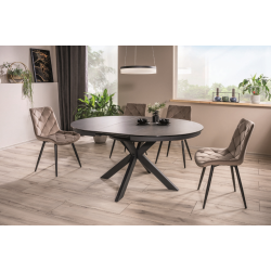 Nowoczesny stół Porto Ceramic ciemny szary/czarny mat