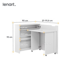 Biurko rozkładane WORK CONCEPT SLIM CW-02P Lenart