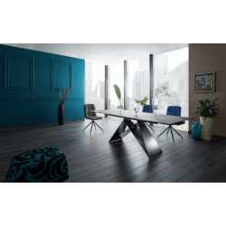 Stół rozkładany Westin I czarny/czarny mat (160-240)x90