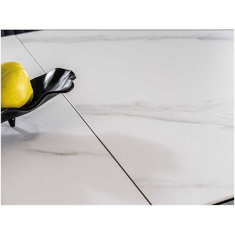 Stół rozkładany Westin SC biały efekt marmuru/czarny mat