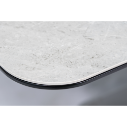 Ceramiczny stół Pallas Ceramic szary efekt marmuru/czarny mat