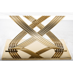 Nowoczesny stół Hermes z ceramicznym blatem biały efekt