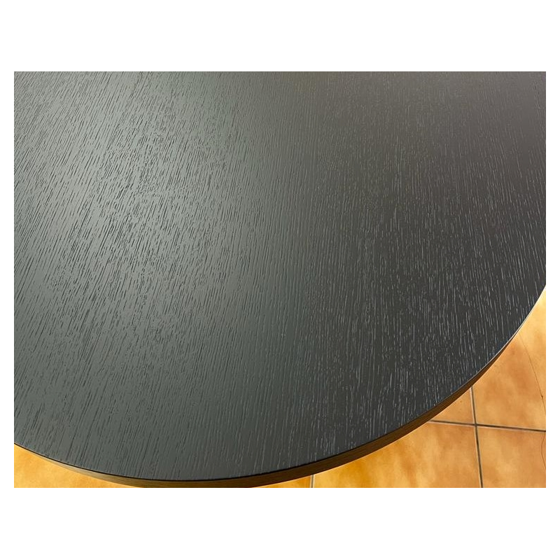 Rozkładany stół Domingo okleina naturalna czarny/czarny fi