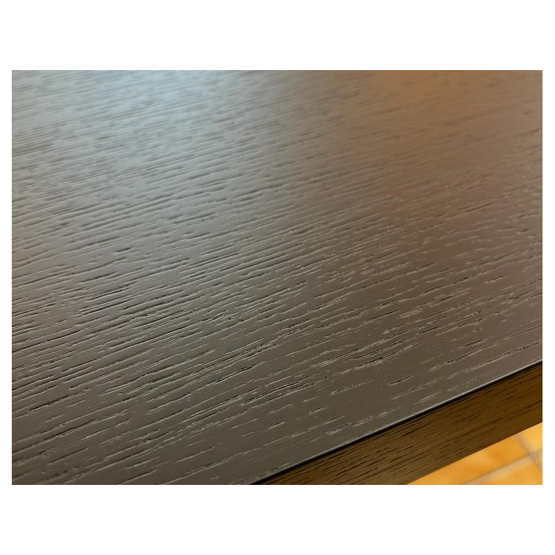 Rozkładany stół Domingo okleina naturalna czarny/czarny fi