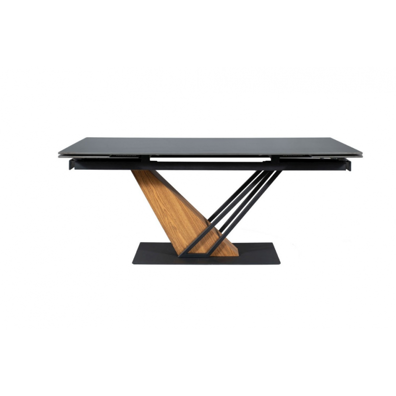 Nowoczesny stół Genesis czarny/czarny/jesion 180(240)x90