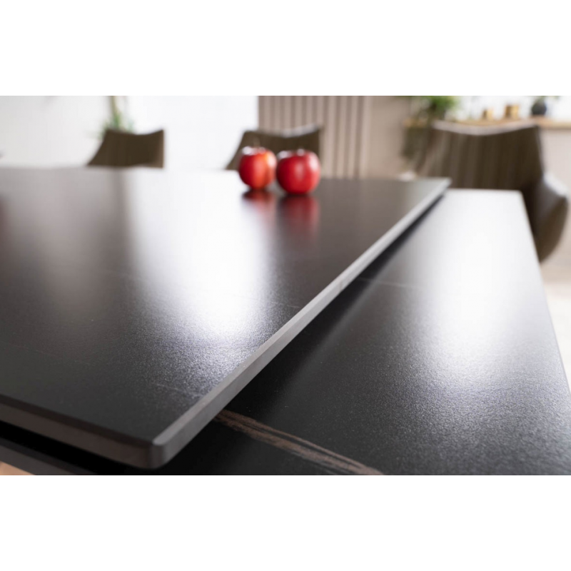 Nowoczesny stół Genesis czarny/czarny/jesion 180(240)x90