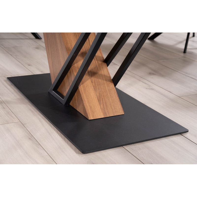 Nowoczesny stół Genesis czarny/czarny/jesion 180(240)x90