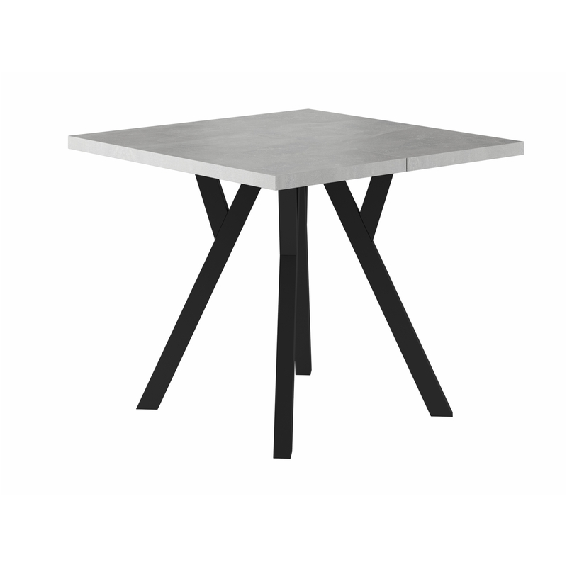 Rozkładany stół Merlin efekt betonu/czarny 90(240)x90