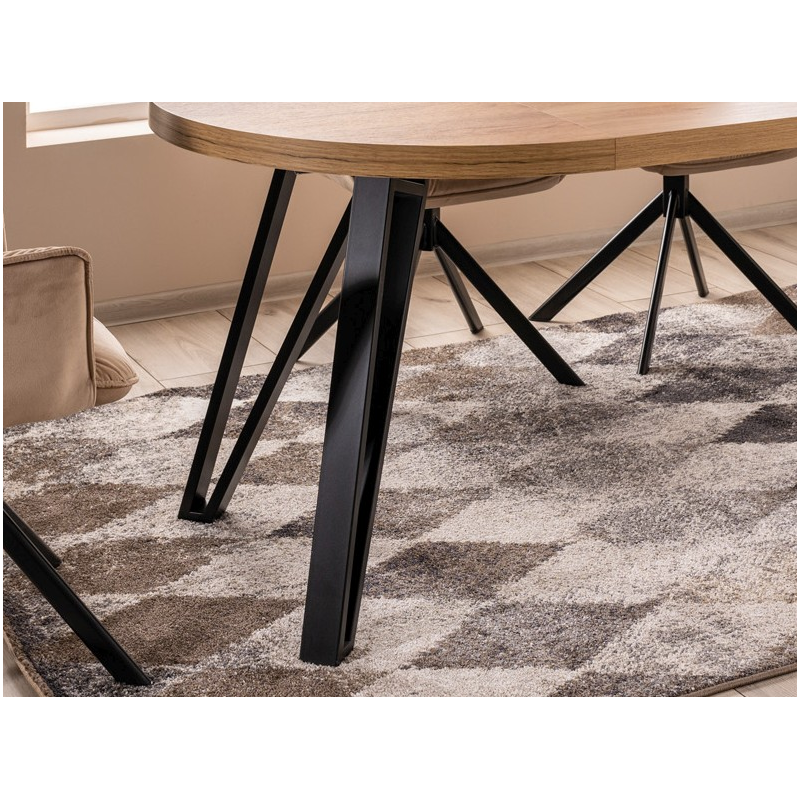 Okrągły rozkładany stół Galaxy dąb artisan/czarny fi