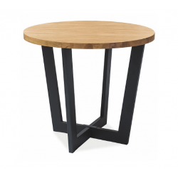 Kompaktowy stół Cono laminat dąb/czarny fi 90