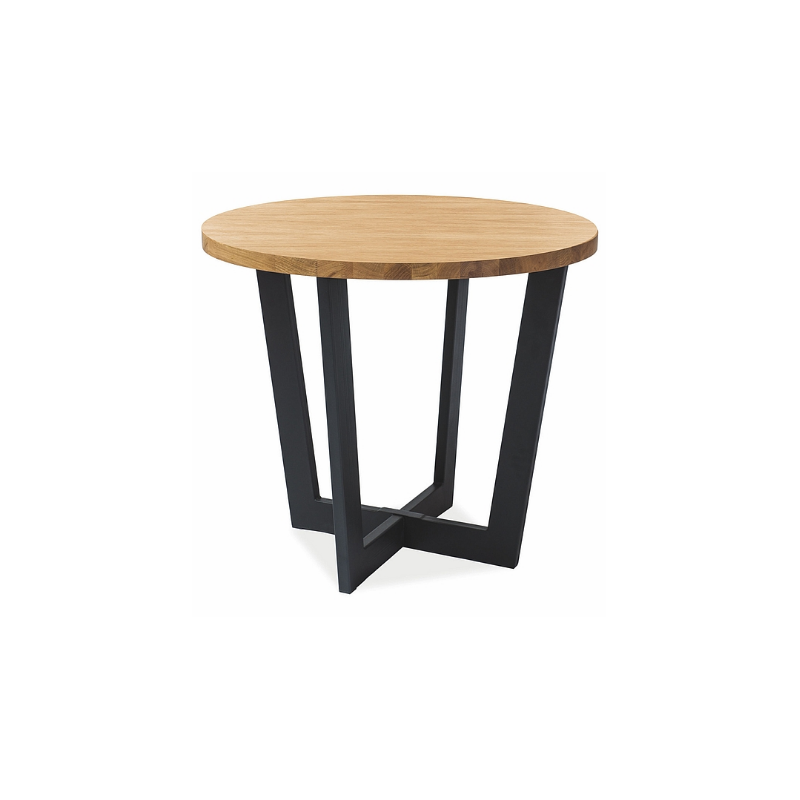 Kompaktowy stół Cono laminat dąb/czarny fi 90