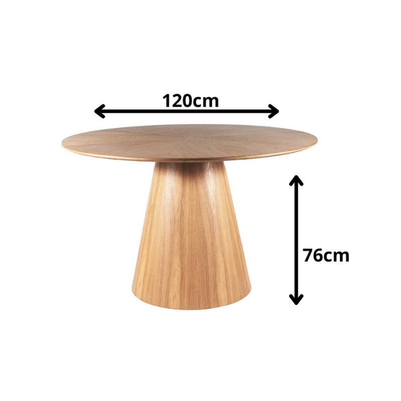 Okrągły stół Angel dąb fi 120