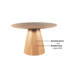 Okrągły stół Angel dąb fi 120