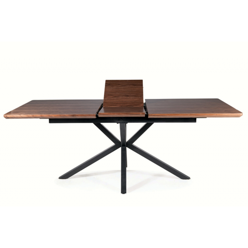 Rozkładany stół Logan orzech/czarny 160(200)x90