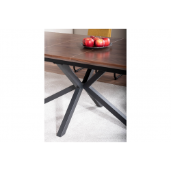 Rozkładany stół Logan orzech/czarny 160(200)x90