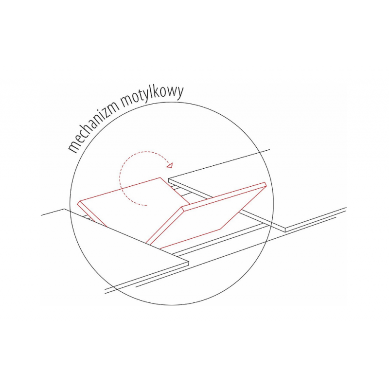 Rozkładany stół Logan orzech/czarny 160(200)x90