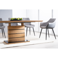 Nowoczesny rozkładany stół Leonardo dąb 140(180)x80