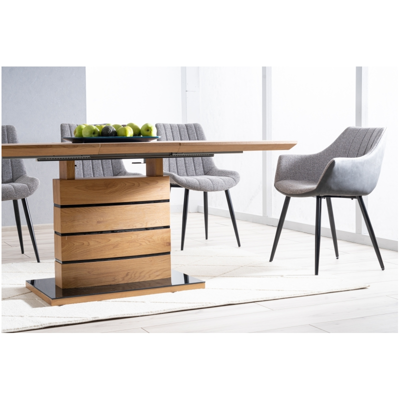 Nowoczesny rozkładany stół Leonardo dąb 140(180)x80