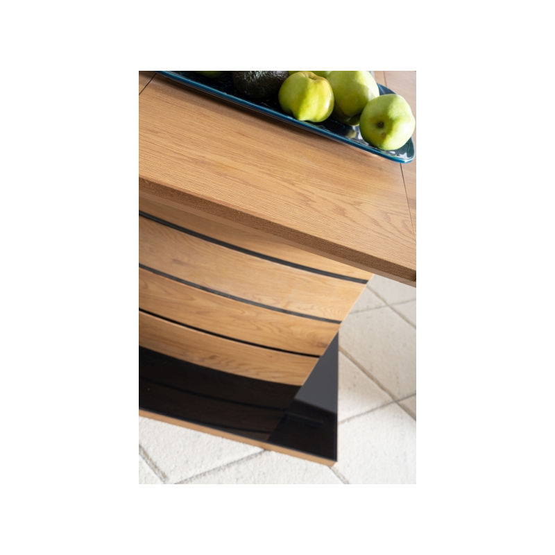 Nowoczesny rozkładany stół Leonardo dąb 140(180)x80