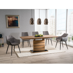 Nowoczesny rozkładany stół Leonardo dąb 140(180)x80