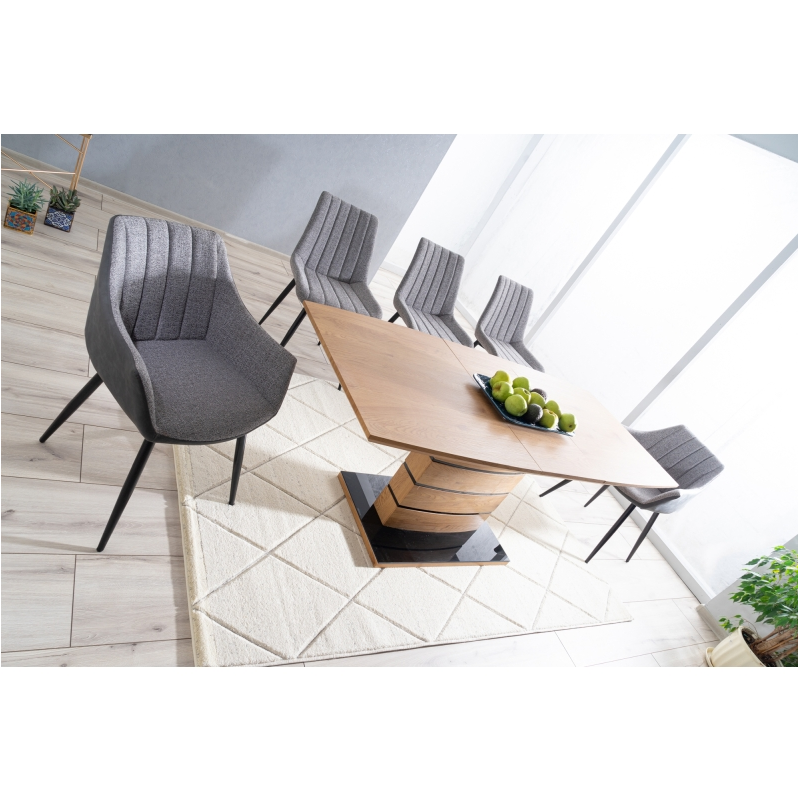 Nowoczesny rozkładany stół Leonardo dąb 140(180)x80