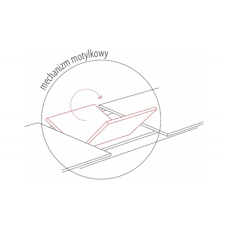 Nowoczesny rozkładany stół Leonardo dąb 140(180)x80