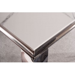 Stół Ceramiczny Prince Ceramic biały calacatta/chrom 180x90