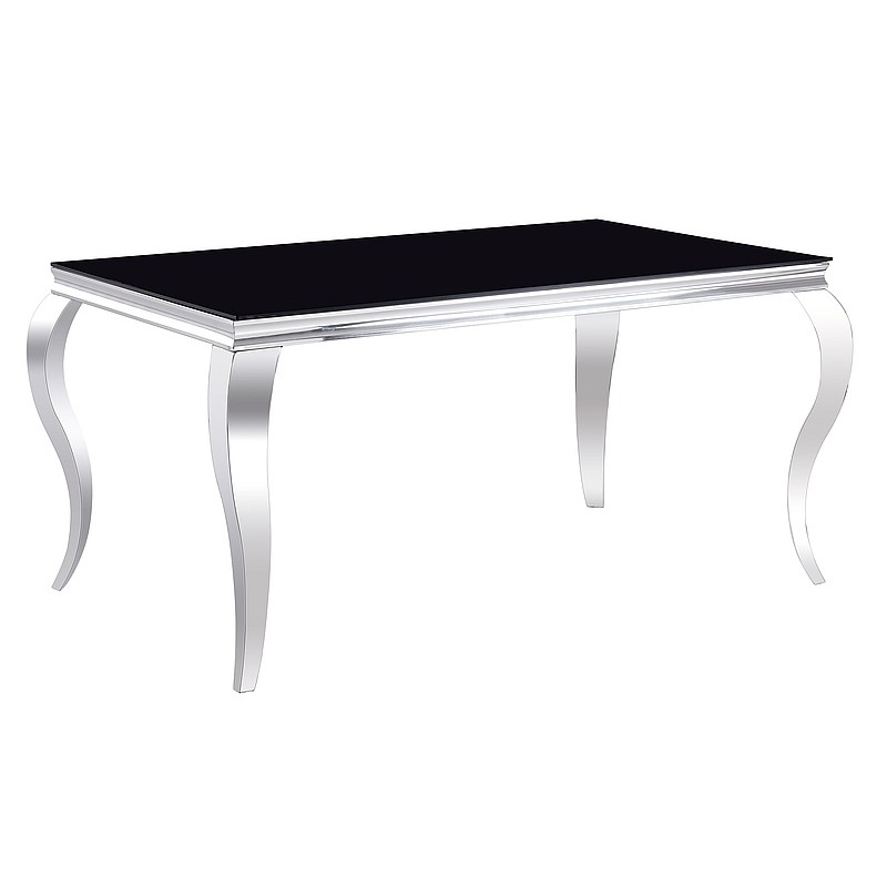 Stół Prince czarny/chrom 150x90