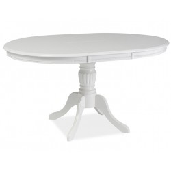 Rozkładany stół Olivia w stylu klasycznym biały 106(141)x76