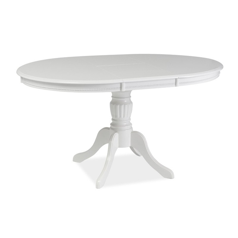 Rozkładany stół Olivia w stylu klasycznym biały 106(141)x76