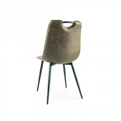 Krzesło tapicerowane mikrofibrą Aleo oliwkowe