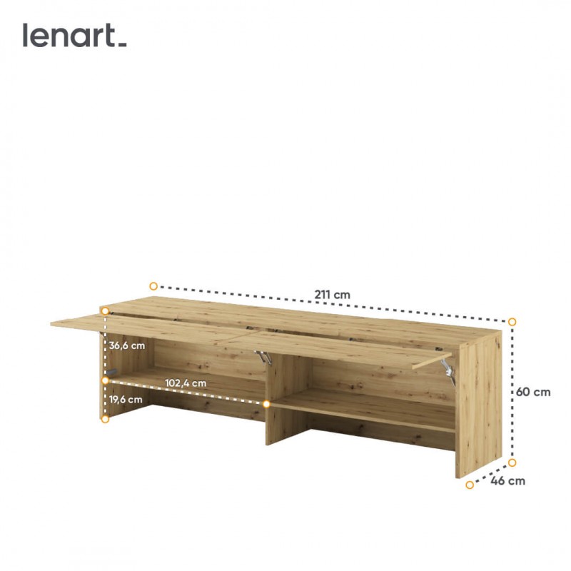 Nadstawka BED CONCEPT BC-09 do półkotapczanu poziomego 140x200
