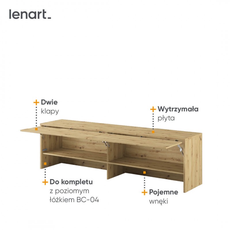 Nadstawka BED CONCEPT BC-09 do półkotapczanu poziomego 140x200