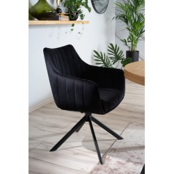 Krzesło obrotowe Azalia Velvet czarny stelaż/czarny bluvel 19