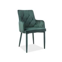 Krzesło tapicerowane Ricardo Velvet zielony Bluvel 78