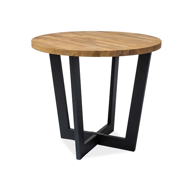 Kompaktowy stół Cono laminat dąb/czarny fi 90