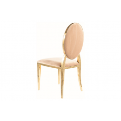 Nowoczesne krzesło King Velvet złoty stelaż/beżowy Bluvel 28